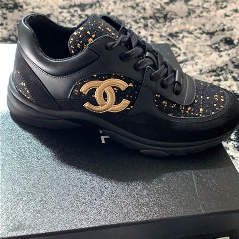 chanel black trainers|chanel trainers selfridges.